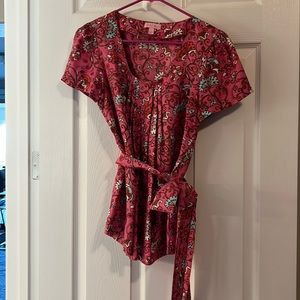 Lilly Pulitzer Silk blouse with belt (S)